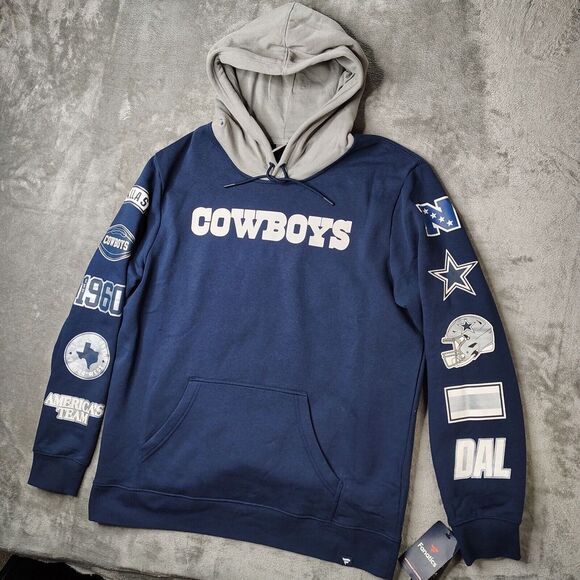 Dallas Cowboys Fanatics Patched Out Pullover Hoodie Men's XL Blue NFL‎ Football